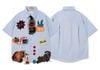 WES®️| ÁO SƠ MI NGẮN TAY THÊU HỌA TIẾT HOẠT HÌNH UNISEX 5260