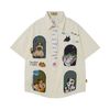 WES®️| ÁO SƠ MI NGẮN TAY THÊU HỌA TIẾT HOẠT HÌNH UNISEX 5254
