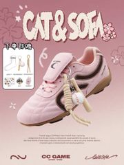 CATSOFA ™️| GIÀY SNEAKER FOOTBALL PINK BROWN UNISEX CAT&SOFA CS25011