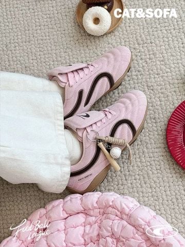 CATSOFA ™️| GIÀY SNEAKER FOOTBALL PINK BROWN UNISEX CAT&SOFA CS25011