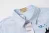 WES®️| ÁO SƠ MI NGẮN TAY THÊU HỌA TIẾT HOẠT HÌNH UNISEX 5254