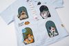 WES®️| ÁO SƠ MI NGẮN TAY THÊU HỌA TIẾT HOẠT HÌNH UNISEX 5254