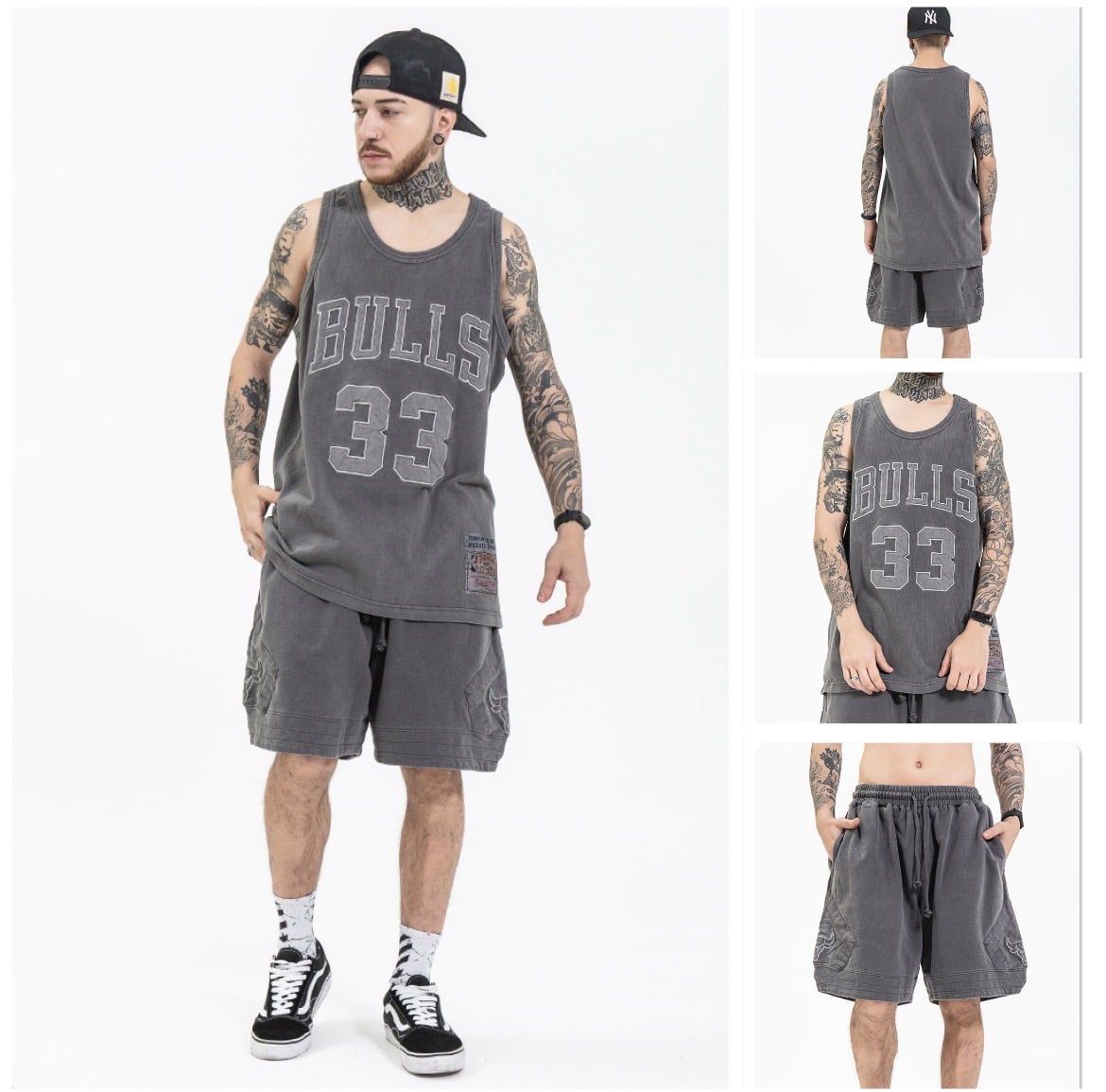 FG®️| SET TANK TOPS VS SHORT BULLS 33 UNISEX D748/749