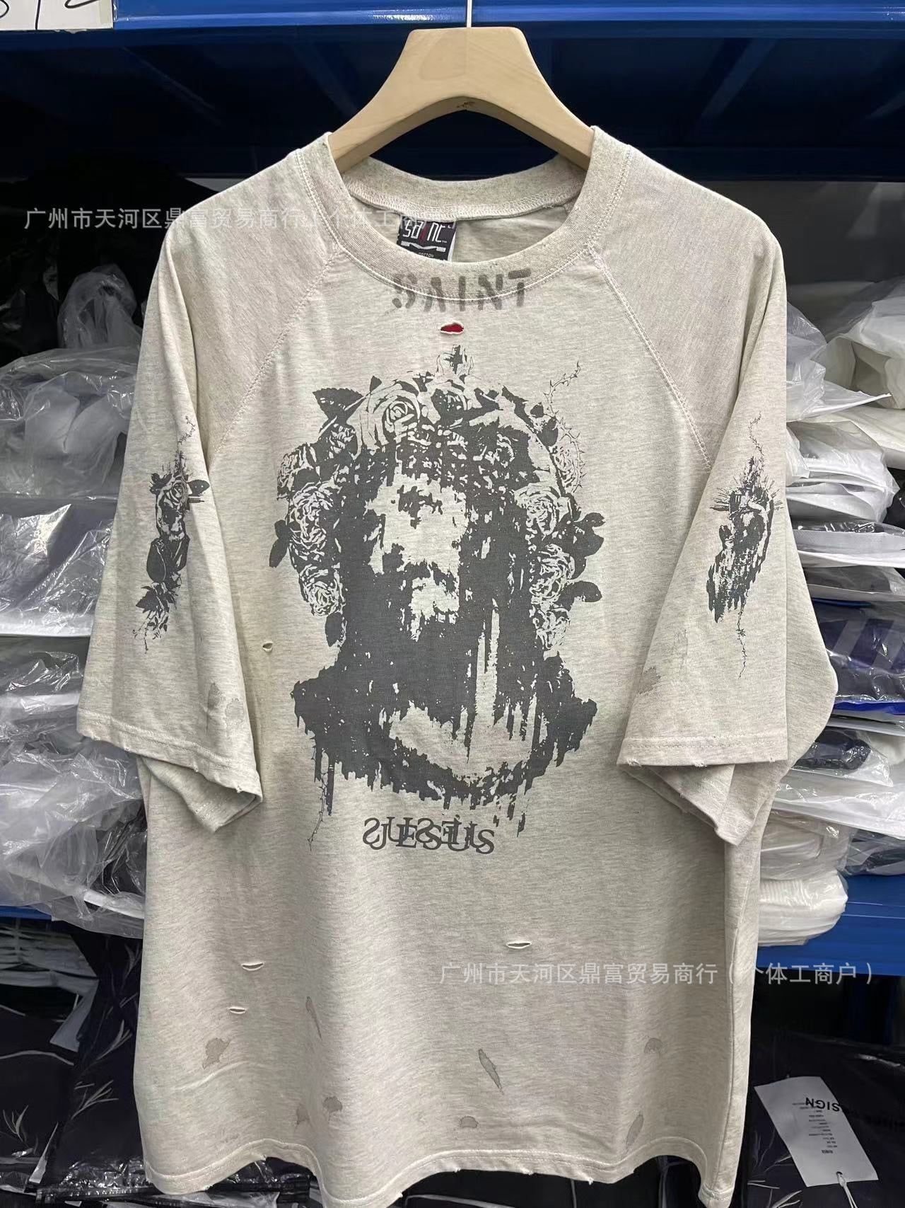 FK®️| ÁO THUN NGẮN TAY CỔ TRÒN COTTON IN HÌNH KTS LÀM RÁCH ST609