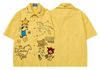 WES®️| ÁO SƠ MI NGẮN TAY THÊU HỌA TIẾT HOẠT HÌNH UNISEX C5875