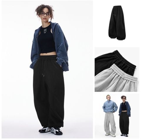 INF®️| QUẦN NỈ LÓT BÔNG THỂ THAO ỐNG RỘNG BASIC UNISEX INF 13491