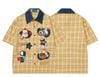 WES®️| ÁO SƠ MI NGẮN TAY THÊU HỌA TIẾT HOẠT HÌNH  UNISEX C5869