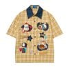 WES®️| ÁO SƠ MI NGẮN TAY THÊU HỌA TIẾT HOẠT HÌNH  UNISEX C5869