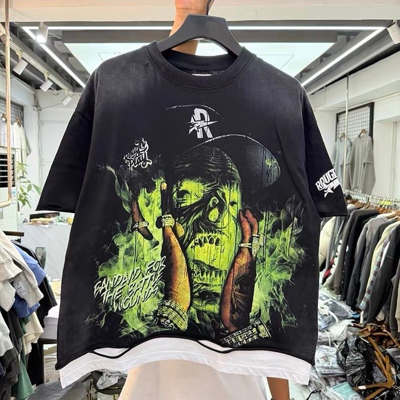 FK®️| ÁO THUN NGẮN TAY CỔ TRÒN COTTON IN HÌNH KTS LÀM RÁCH R107