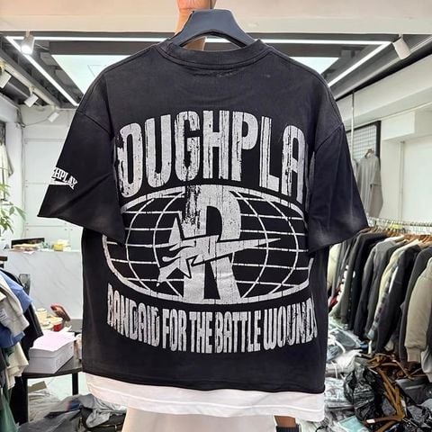 FK®️| ÁO THUN NGẮN TAY CỔ TRÒN COTTON IN HÌNH KTS ĐÍNH ĐÁ R105