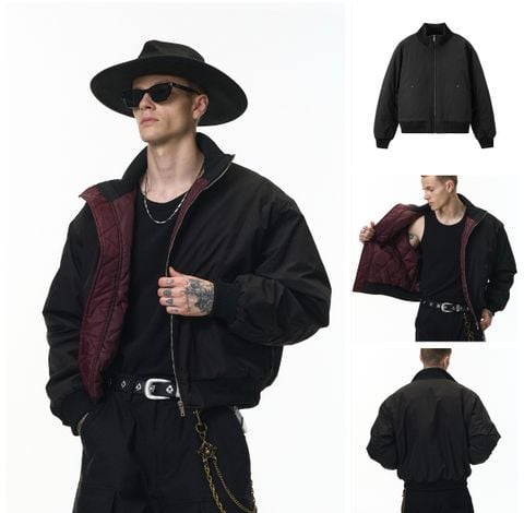 INF®️| ÁO KHOÁC BOMBER CỔ ĐỨNG CÓ ĐỆM BASIC UNISEX INF 5467