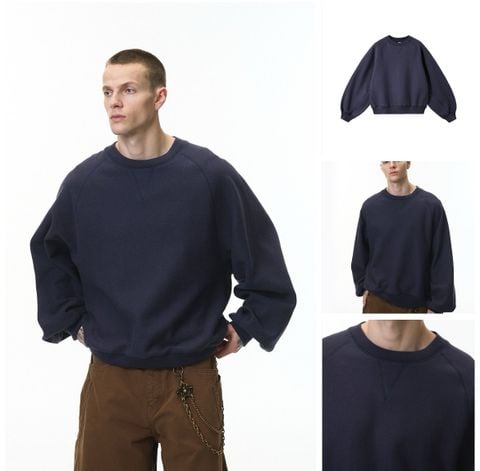 INF®️| ÁO NỈ CỔ TRÒN DỆT TAY CÁNH RƠI RETRO RỘNG RÃI UNISEX INF 4478