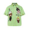WES®️| ÁO SƠ MI NGẮN TAY THÊU HỌA TIẾT HOẠT HÌNH  UNISEX C248