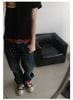 CATSOFA©️| GIÀY VẢI BỐ RÁCH RƯỚI CỔ THẤP PHỐI QUỐC KỲ ANH UNISEX Y2K/BLACK2