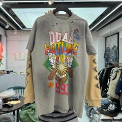 FK®️| ÁO LONG TEE DÀI TAY COTTON LÀM RÁCH IN KTS ĐÍNH ĐÁ UNISEX FG DU801