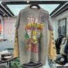 FK®️| ÁO LONG TEE DÀI TAY COTTON LÀM RÁCH IN KTS ĐÍNH ĐÁ UNISEX FG DU801