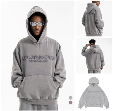 FG®️| ÁO KHOÁC HOODIE WASH RETRO THÊU LOGO RÁCH UNISEX FG F510