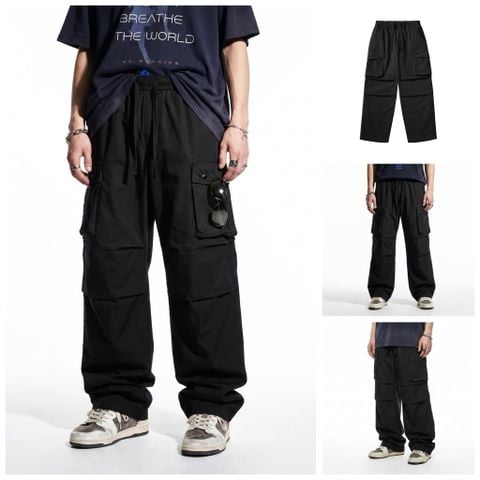 INF®️|QUẦN VẢI CANVAS GIẶT TÚI ĐINH TÁN RETRO UNISEX INF 13691