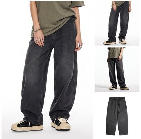 INF®️|QUẦN VẢI JEAN CANVAS GIẶT BASIC RETRO UNISEX INF 13688