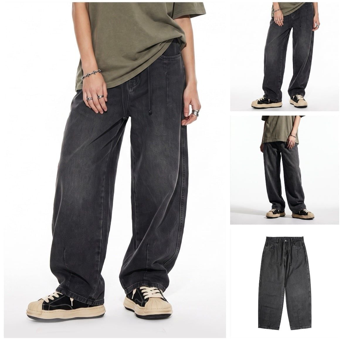 INF®️|QUẦN VẢI JEAN CANVAS GIẶT BASIC RETRO UNISEX INF 13688