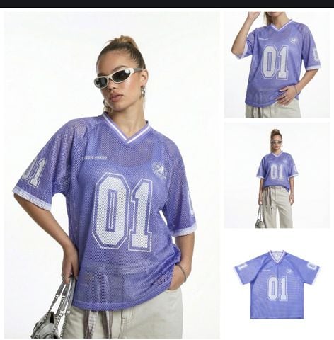INF®️| ÁO THUN CỔ TIM TAY LỠ VẢI LƯỚI THỂ THAO OVERSIZE UNISEX INF 8530