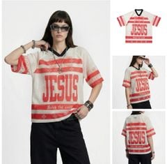 INF®️| ÁO THUN CỔ TIM TAY LỠ VẢI LƯỚI THỂ THAO OVERSIZE UNISEX INF 8520