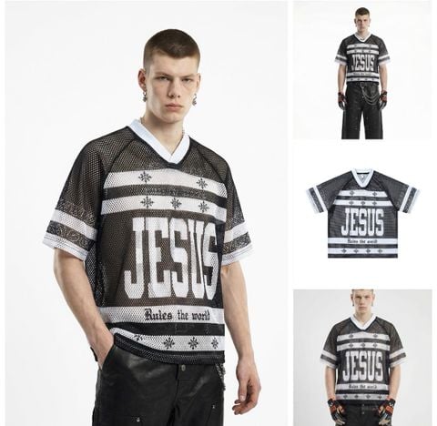 INF®️| ÁO THUN CỔ TIM TAY LỠ VẢI LƯỚI THỂ THAO OVERSIZE UNISEX INF 8520