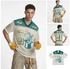 INF®️| ÁO THUN CỔ TIM TAY LỠ VẢI LƯỚI THỂ THAO OVERSIZE UNISEX INF 8532