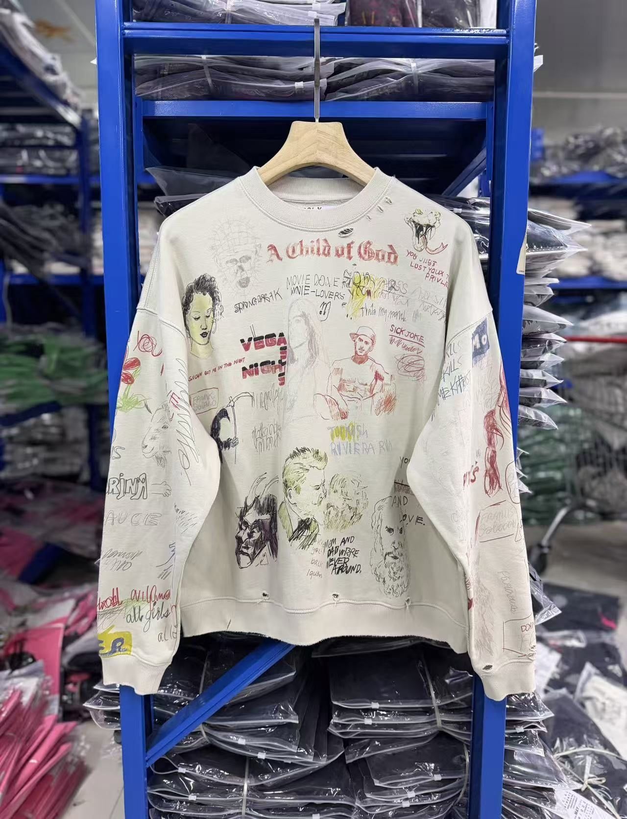 FK®️| ÁO SWEATER NỈ WASH IN KTS LÀM RÁCH UNISEX INF PH6012