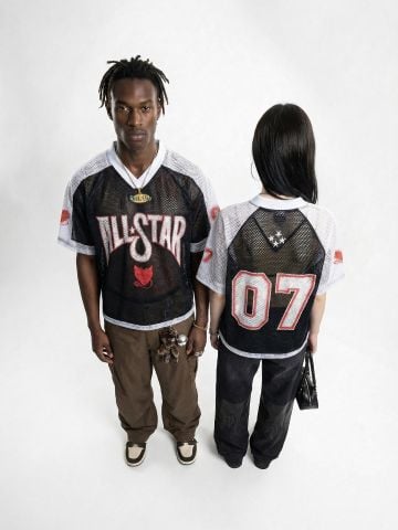 INF®️| ÁO THUN CỔ TIM TAY LỠ VẢI LƯỚI THỂ THAO OVERSIZE UNISEX INF 8529