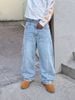 INF®️|QUẦN VẢI JEAN ỐNG RỘNG CANVAS GIẶT BASIC RETRO UNISEX INF 13662