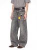INF®️|QUẦN VẢI JEAN ỐNG RỘNG CANVAS GIẶT BASIC RETRO UNISEX INF 13662
