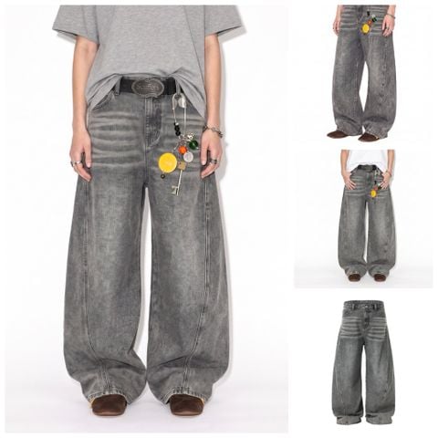 INF®️|QUẦN VẢI JEAN ỐNG RỘNG CANVAS GIẶT BASIC RETRO UNISEX INF 13662