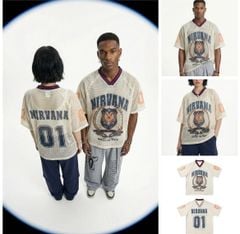 INF®️| ÁO THUN CỔ TIM TAY LỠ VẢI LƯỚI THỂ THAO OVERSIZE UNISEX INF 8527