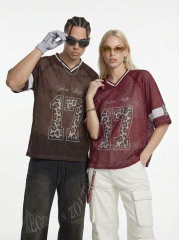 INF®️| ÁO THUN CỔ TIM TAY LỠ VẢI LƯỚI THỂ THAO OVERSIZE UNISEX INF 8516