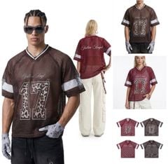 INF®️| ÁO THUN CỔ TIM TAY LỠ VẢI LƯỚI THỂ THAO OVERSIZE UNISEX INF 8516