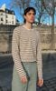 INF®️| ÁO THUN DÀI TAY CỔ  KẺ SỌC NGANG COTTON UNISEX INF 3495