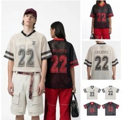 INF®️| ÁO THUN CỔ TIM TAY LỠ VẢI LƯỚI THỂ THAO OVERSIZE UNISEX INF 8519