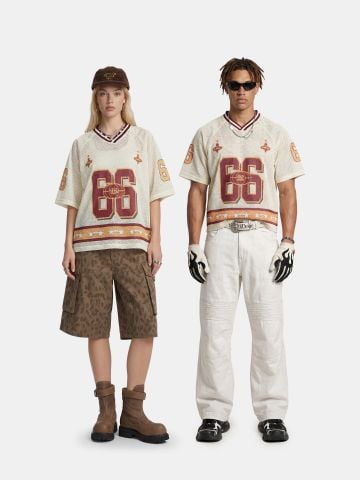 INF®️| ÁO THUN CỔ TIM TAY LỠ VẢI LƯỚI THỂ THAO OVERSIZE UNISEX INF 8518