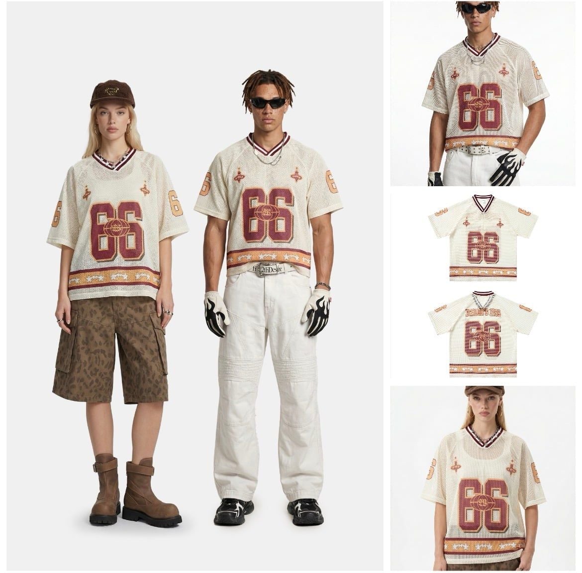 INF®️| ÁO THUN CỔ TIM TAY LỠ VẢI LƯỚI THỂ THAO OVERSIZE UNISEX INF 8518