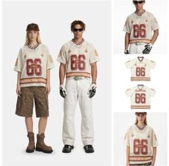 INF®️| ÁO THUN CỔ TIM TAY LỠ VẢI LƯỚI THỂ THAO OVERSIZE UNISEX INF 8518