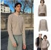 INF®️| ÁO THUN DÀI TAY CỔ  KẺ SỌC NGANG COTTON UNISEX INF 3495