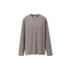 INF®️| ÁO THUN DÀI TAY CỔ HENRY KẺ SỌC  COTTON UNISEX INF 3493