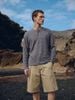 INF®️| ÁO THUN DÀI TAY CỔ HENRY KẺ SỌC  COTTON UNISEX INF 3493