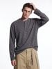 INF®️| ÁO THUN DÀI TAY CỔ HENRY KẺ SỌC  COTTON UNISEX INF 3493