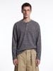 INF®️| ÁO THUN DÀI TAY CỔ HENRY KẺ SỌC  COTTON UNISEX INF 3493