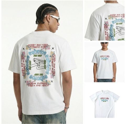INF®️| ÁO THUN CỔ TRÒN NGẮN TAY IN HÌNH OVERSIZE UNISEX INF 8394