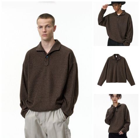 INF®️| ÁO THUN DÀI TAY  CỔ POLO COTTON UNISEX INF 3416