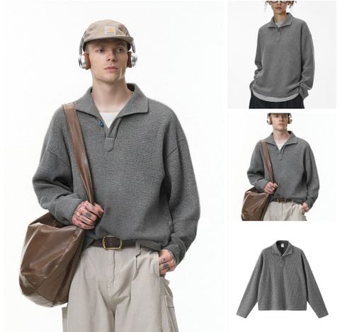 INF®️| ÁO THUN DÀI TAY  CỔ POLO COTTON UNISEX INF 3416