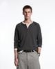 INF®️| ÁO THUN DÀI TAY CỔ TÀU CÚC CÀI BASIC COTTON UNISEX INF 3466